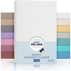 Julius Zollner Palags ar gumiju &ldquo;Jersey&rdquo; Balts 60/120 &ndash; 70/140 cm