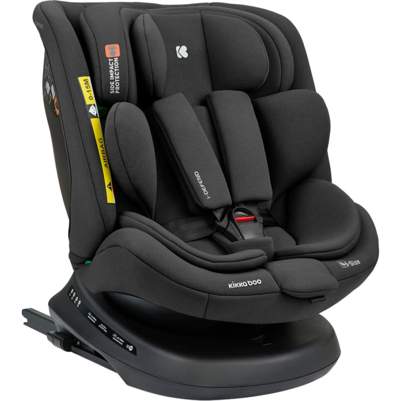 KIKKABOO Autokrēsliņš 40-150 cm i-Defend i-SIZE Black
