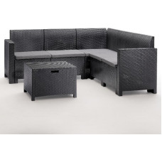 Bica Dārza mēbeļu komplekts Set Nebraska Corner pelēks