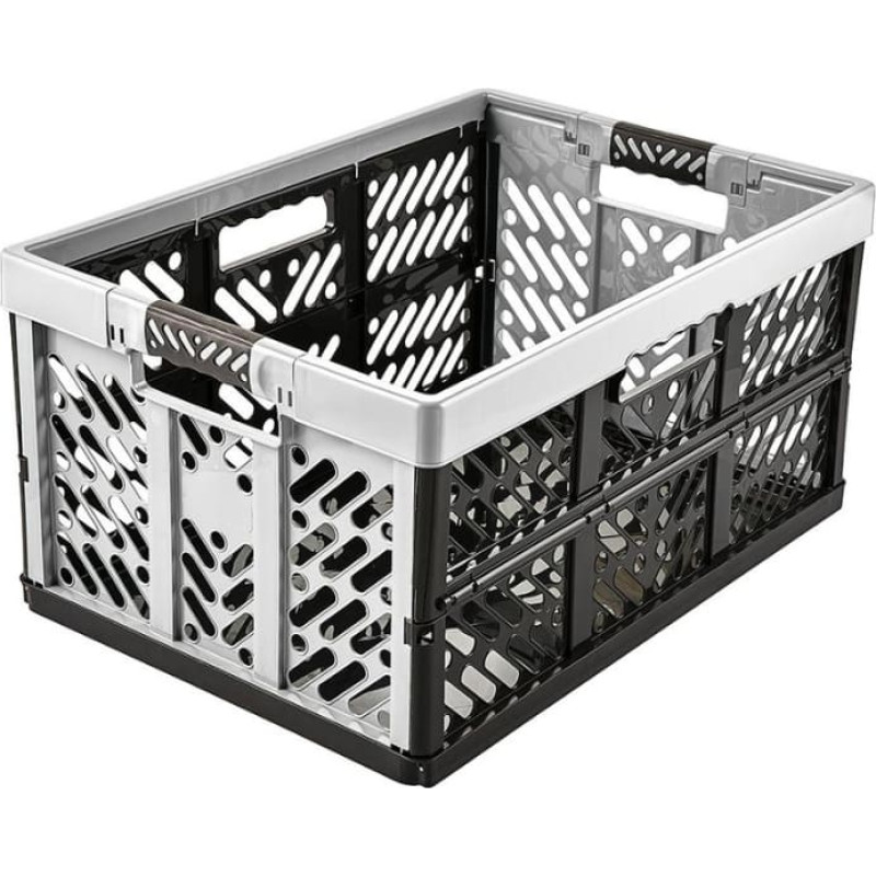 Keeeper Saliekamā kaste ar kravnesību līdz 50kg Ben 54x37x28cm 45L gai&scaron;a sudraba krāsā