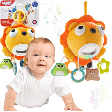 Woopie Baby Pluszowy Lew Maskotka Interaktywna Przytulanka Muzyczna z Zawieszkami i Gryzakami