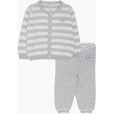 Livly Clothing Livly Komplekts Stripes Knit Set Grey