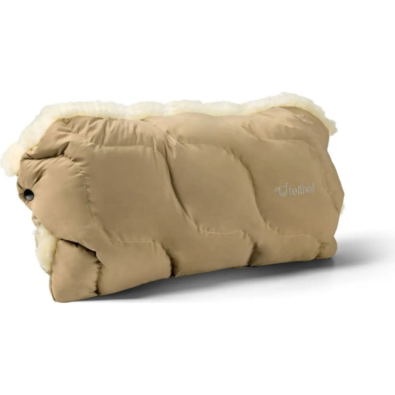 Fellhof Roku mufe ratiem Fellhof Winterberg Lambskin Hand Muff for Prams Beige