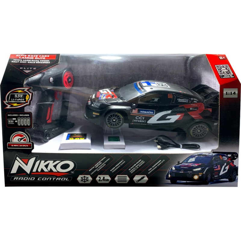 Nikko Radiovadāma automa&scaron;īna Toyota GR #69 Kalle Rovanper&auml;, mērogs 1:14
