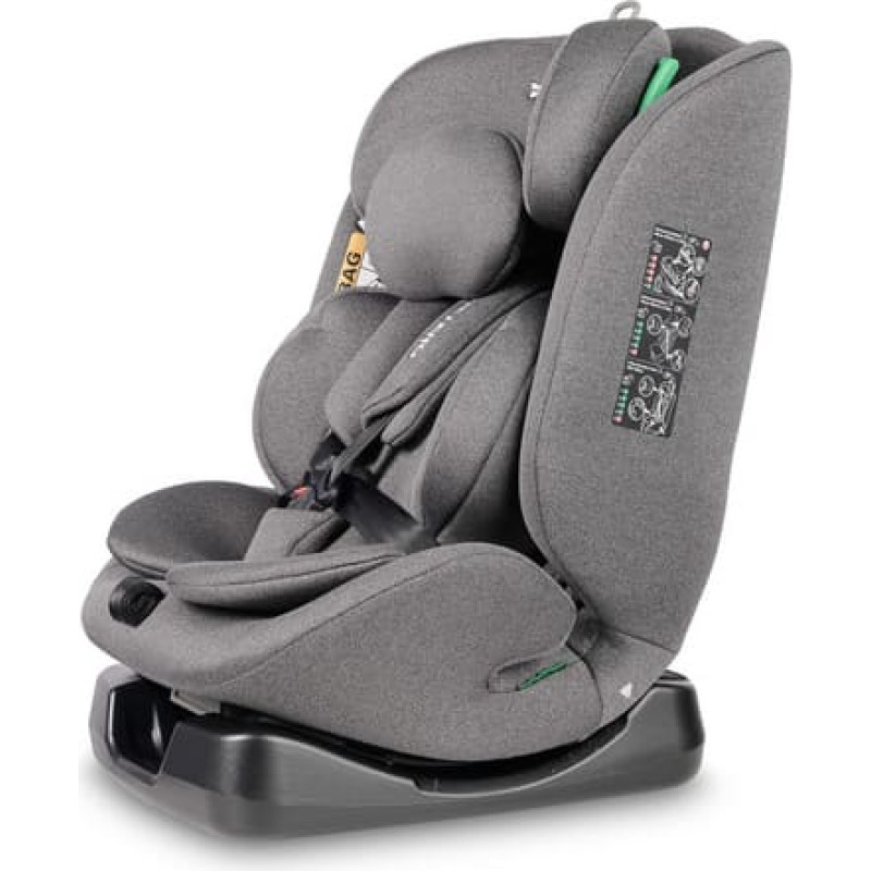 Caretero autokrēsls MUNDI I-SIZE GREY (40-150)