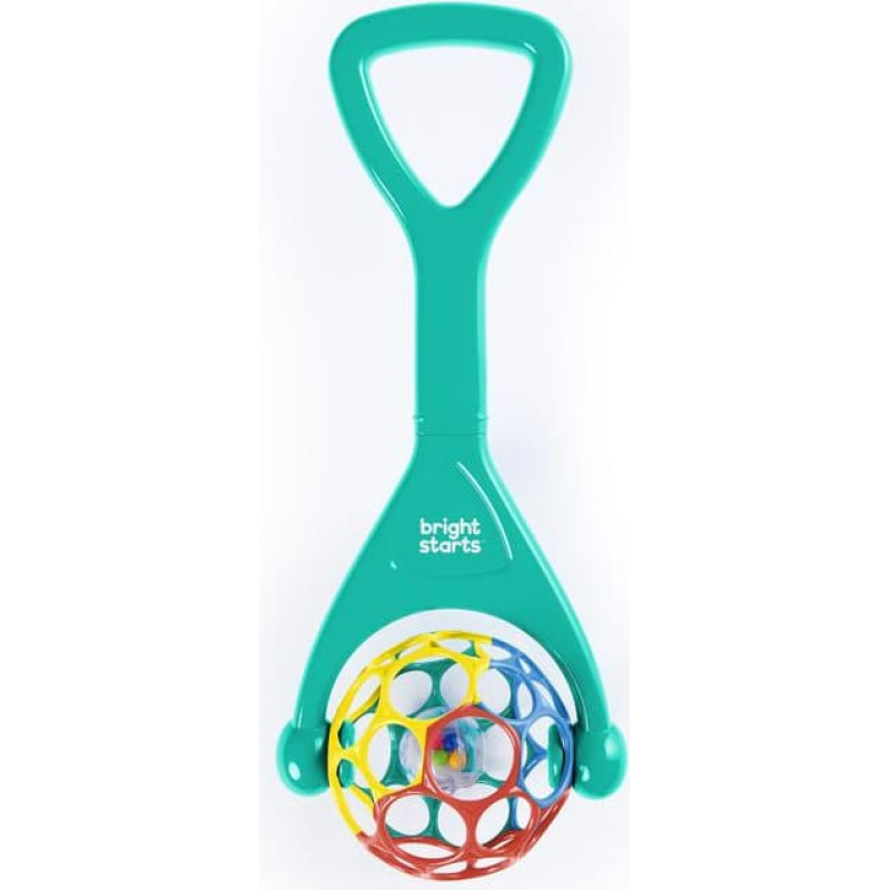 Oball 11785-6 Pchacz kula 2w1 z gryzakiem i grzechotką turkusowa 6 m+