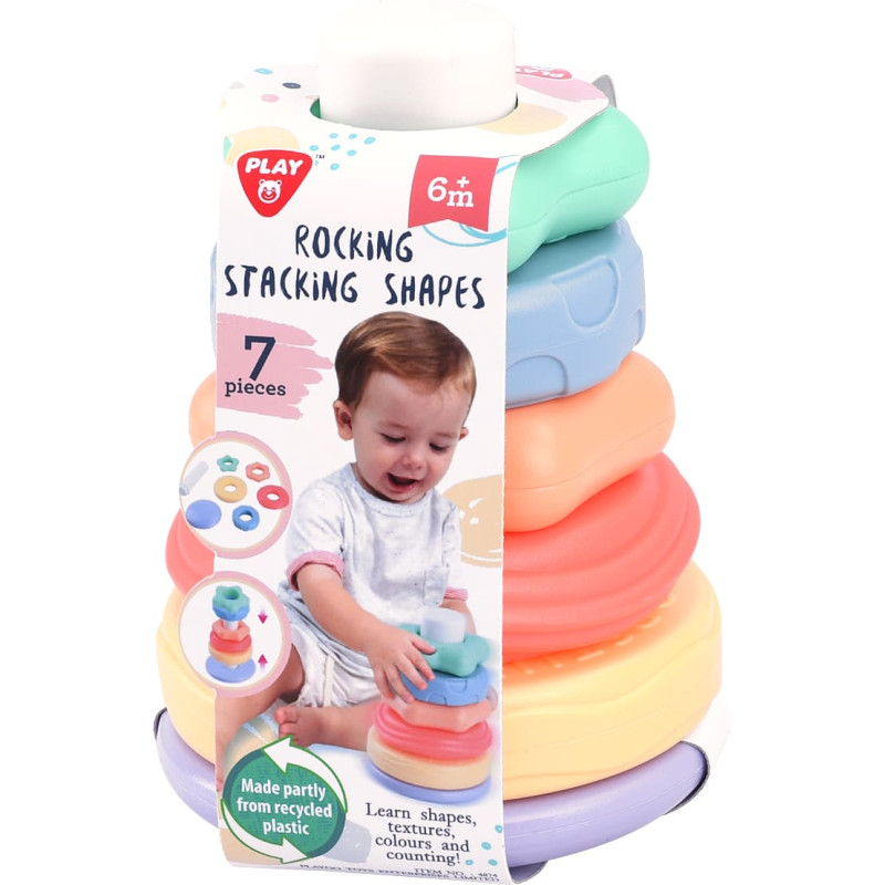 Playgo saliekamās formas piramīda, 7 gab., 4874