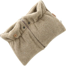 Wool two-parts hand muffs Sierra brown