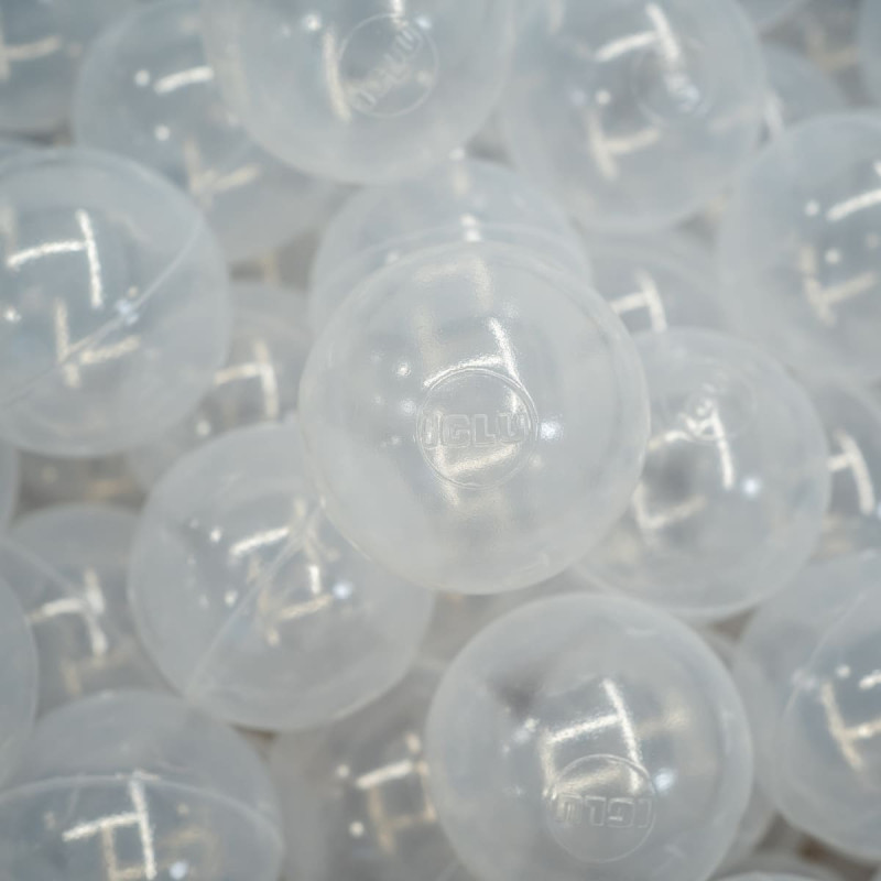 Iglu Soft Play Transparent Ball Pit Balls (Large, 7cm, 500pcs)
