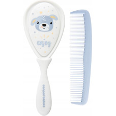 Canpol 2/419 Szczoteczka + grzebień do włos&oacute;w twarda niebieska
