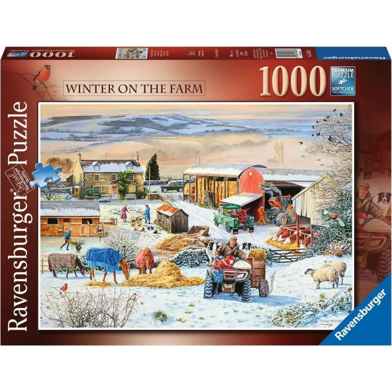 Ravensburger Puzle 1000 elem. Ziema lauku sētā