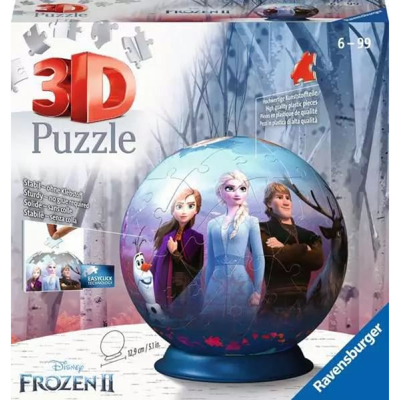Ravensburger Apaļā 3D puzle, 72 gab., Disney Frozen 2