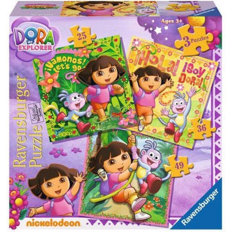Ravensburger Puzle 3in1 Dora