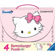 Ravensburger Puzle koferītī 4in1 Charm Kitty
