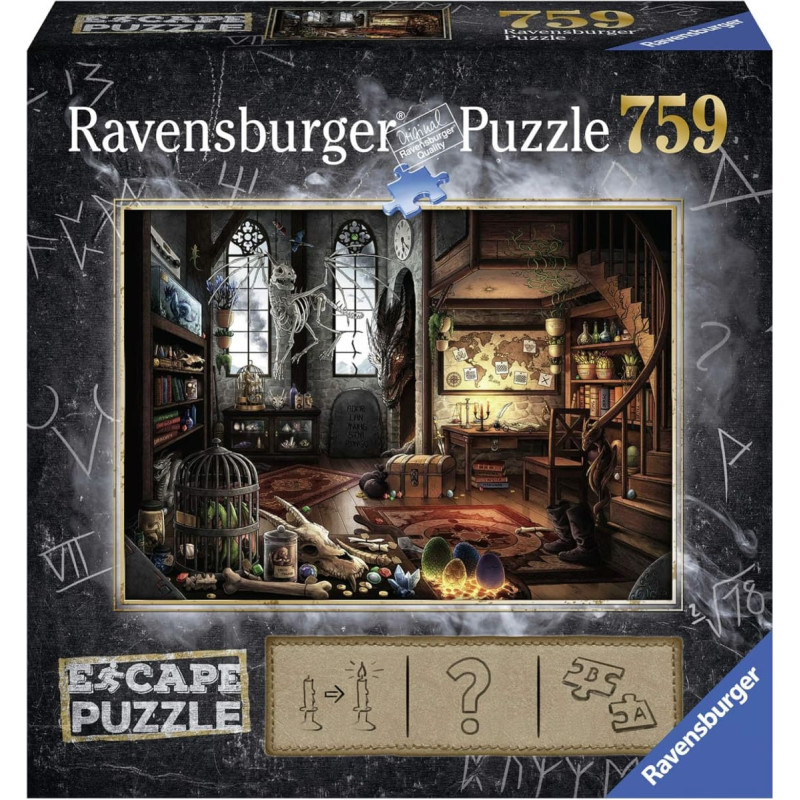 Ravensburger Puzle Escape, 759 detaļas: Pūķa laboratorija