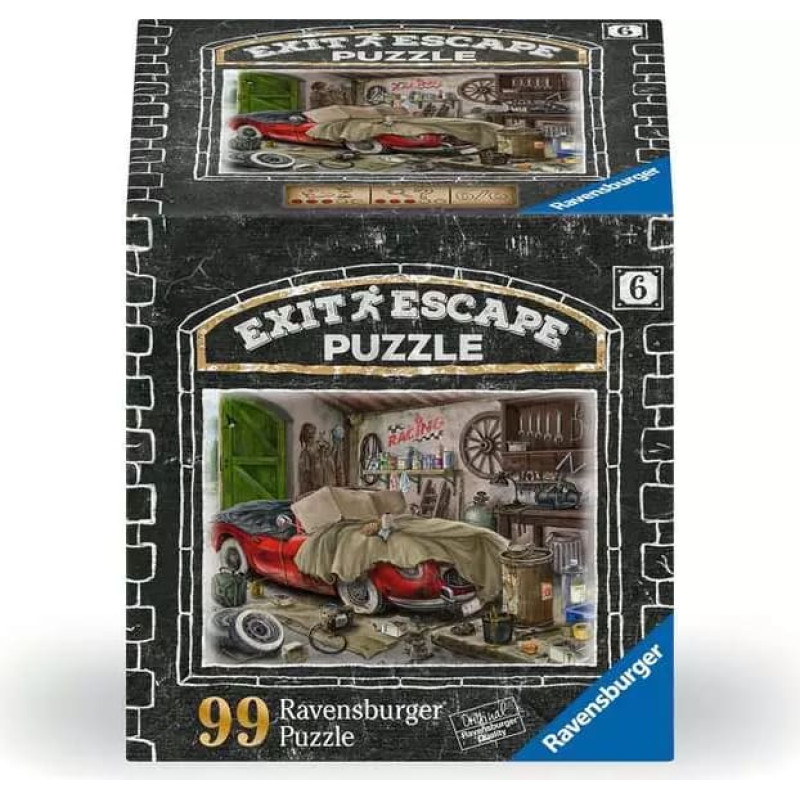 Ravensburger Puzle Escape, 99 detaļas: Garāža (12+)