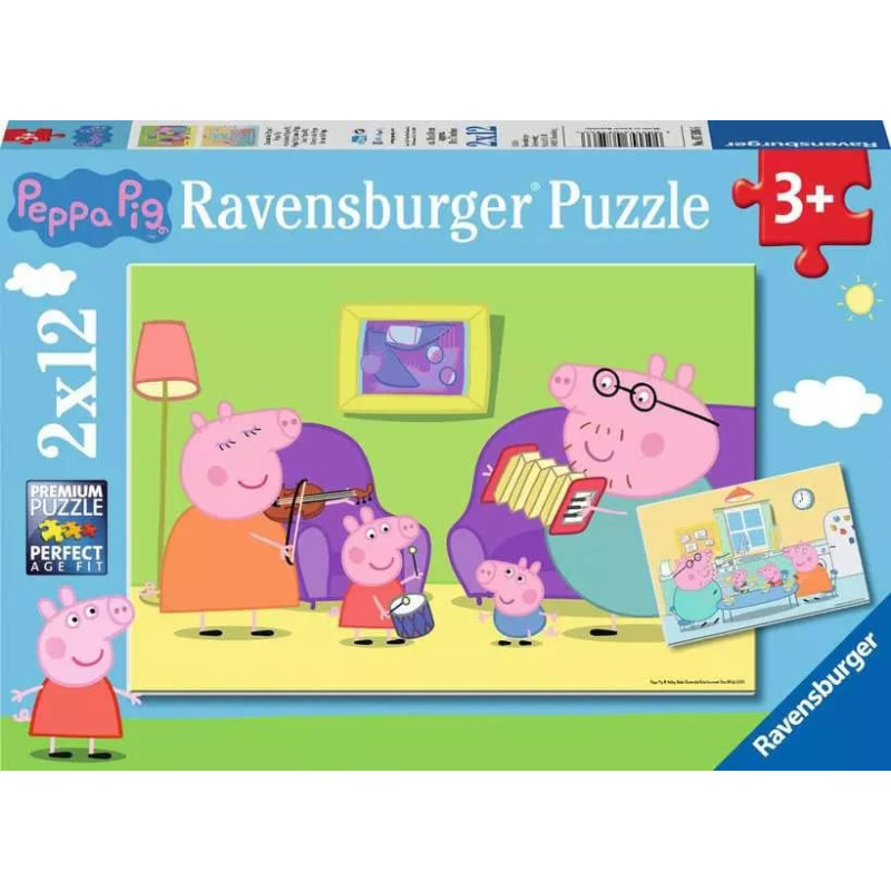 Ravensburger Puzle 2x12 gab. Peppa