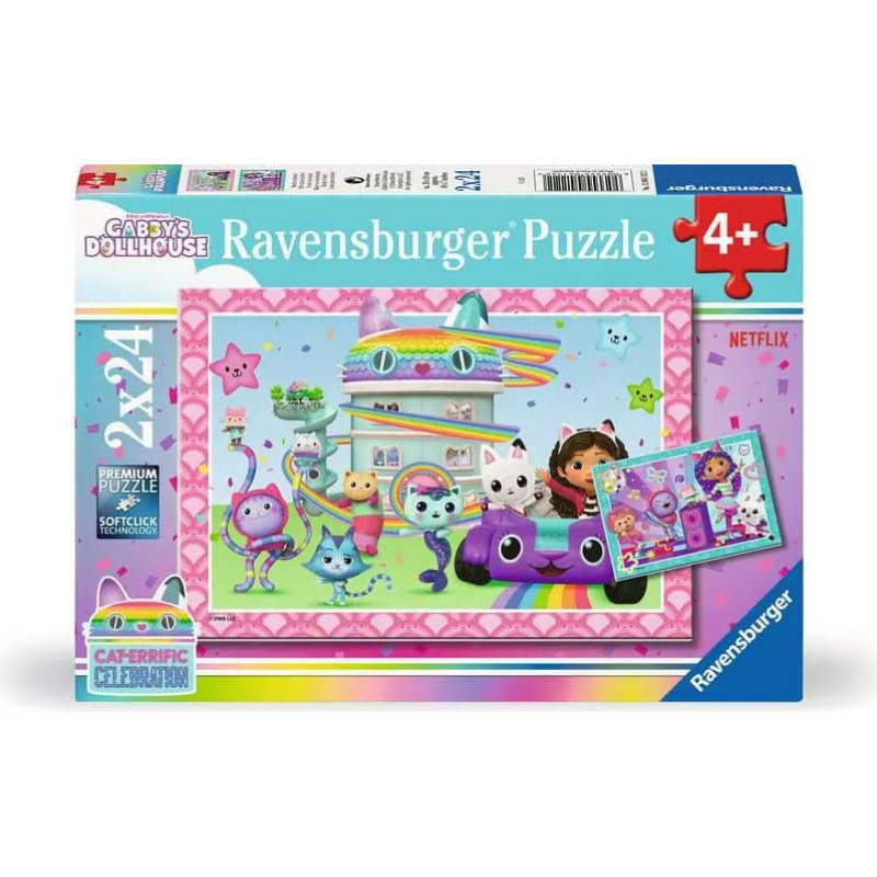 Ravensburger Puzle 2x24 gab. Gabbys leļļu māja