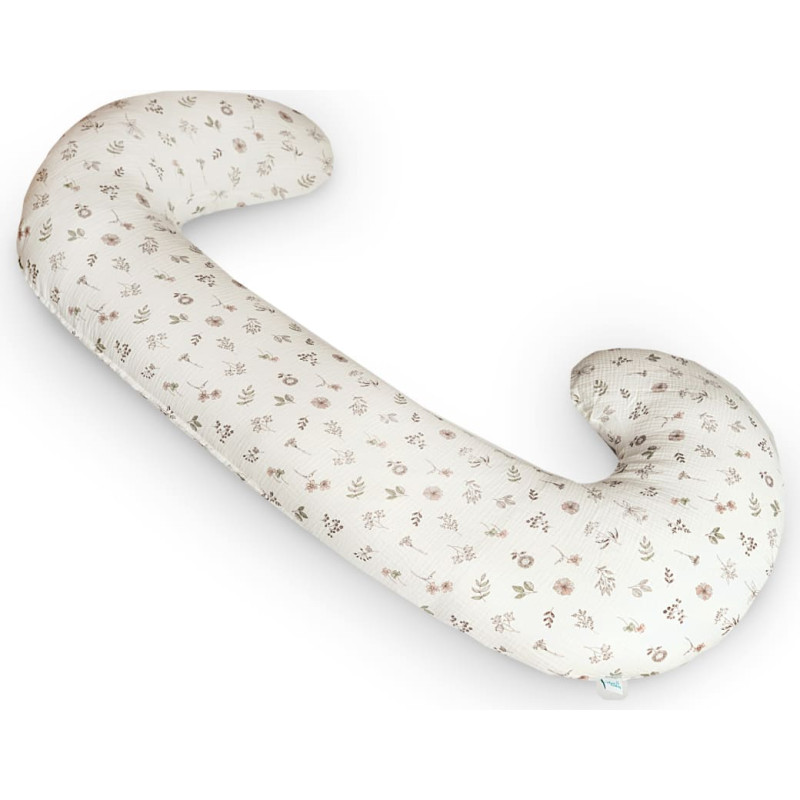 Cebababy maitinimo pagalvė dżersej duo balta gėlės W-885-000-829