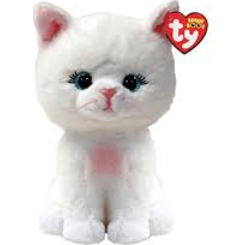 TY Beanie Boos kass Amelia 15 cm, valge