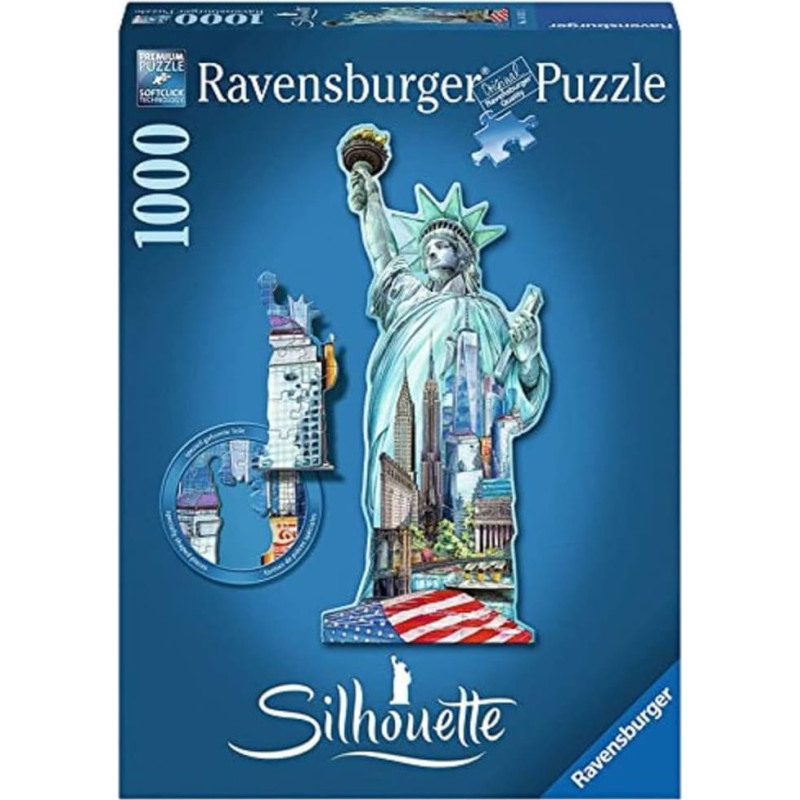 Ravensburger Puzle 1000 Konturpuzle Ņujorka