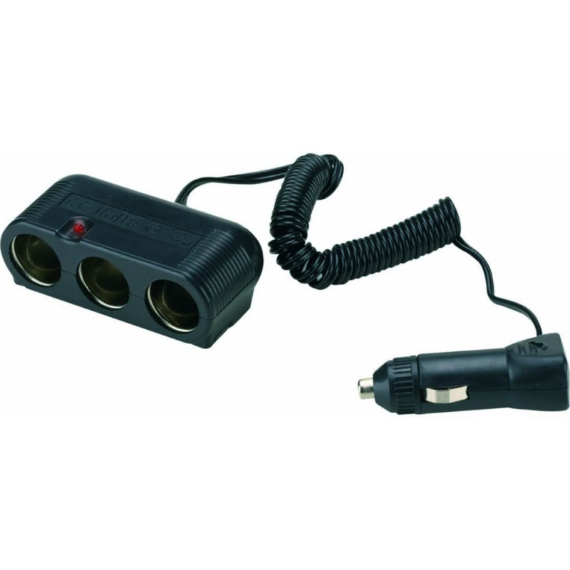 Bottari Auto piepīpētāja ligzdas ar pagarināmu kabeli 12V/24V "THREE SOCKETS"