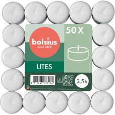 Bolsius Tējas sveces 50gab. baltas