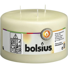 Bolsius Svece cilindrs ar 3 degļiem Mamoth &Oslash;100x150mm bē&scaron;a