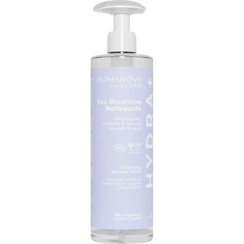 Alphanova THERMAL CARE nomierino&scaron;s un mitrino&scaron;s micelārais ūdens ar termālo ūdeni sausai un jutīgai ādai, 400 ml