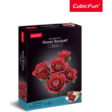 Cubic Fun CUBICFUN 3D puzle ziedu pu&scaron;ķis - rozes