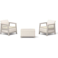 Keter Dārza mēbeļu komplekts Scandi Linea Balcony Set oļu pelēks/gaiši bēšs