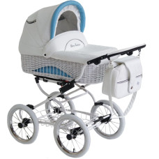 Baby Fashion SCARLETT Universālie rati 3in1, BW-3 Balts/Zils (White-Blue)