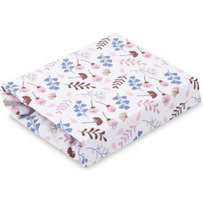 Sensillo PRINTED BEDSHEET COTTON TWIGS PINK 60X120