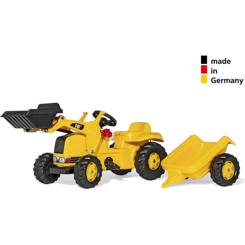 Rolly Toys RollyKid CAT traktors, iekrāvējs un piekabe