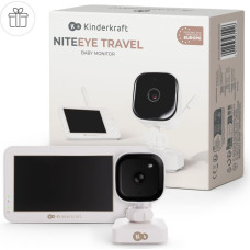 Kinderkraft bērnu uzraudzības video monitors NITEEYE TRAVEL, White, KENITR00WHT0000