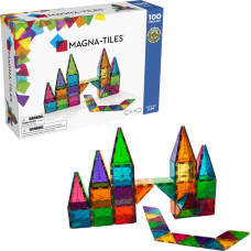 Magna-Tiles Krāsaini magnētiskie konstruktori, 100 gab.
