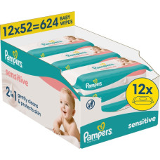 Pampers Sensitive mitrās salvetes zīdaiņiem, 12 iepak., 624 gab. - 80874487