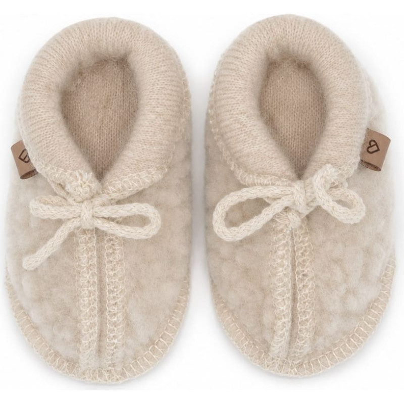 Buciki dziecięce wełniane Nevada 6-12m beige