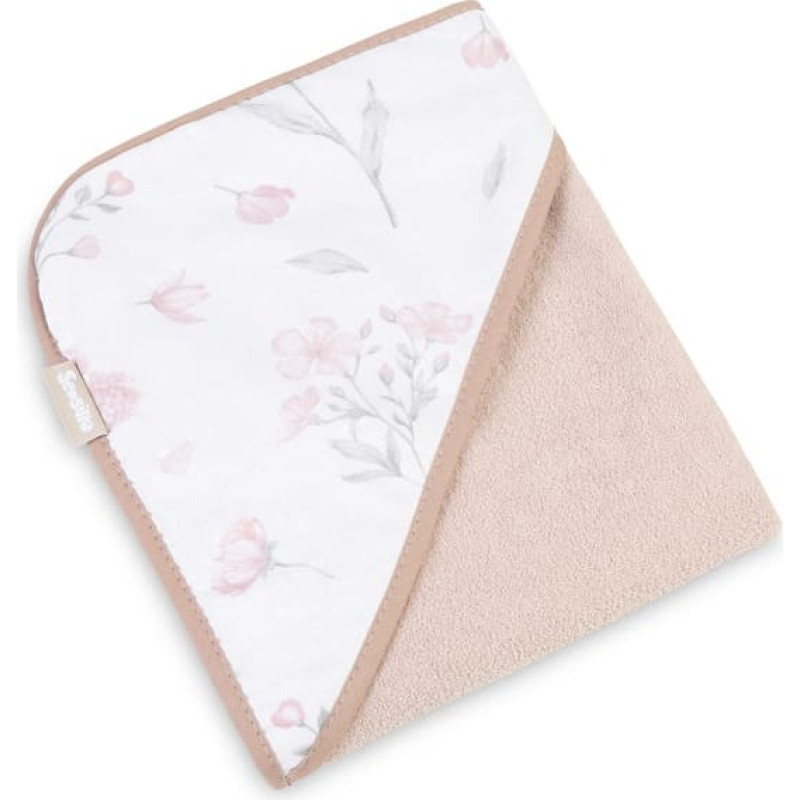 Sensillo BATH COVER TERRY 100X100 LUVI FLORI DUSTY PINK