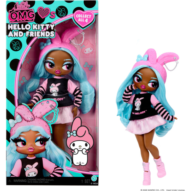 LOL L.O.L. Surprise O.M.G. Loves Hello Kitty & Friends My Melody 249887-EUC
