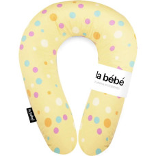 La Bebe ™ Snug Nursing Maternity Pillow  Art.111347 Yellow Dots Pakaviņš mazuļa barošana, gulēšanai, pakaviņš grūtniecēm 20x70