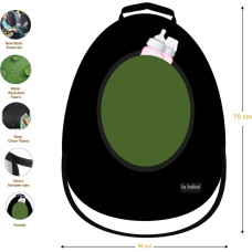 La Bebe ™ Car Seat Back Protector Avocado Art.148757 Black Aizsargpārvalks autosēdeklim (Autokrēsla atzveltnes aizsārgs, sēdekļa muguras pārsegs )