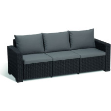 Keter Dārza dīvāns trīsvietīgs California 3 Seater Sofa pelēks