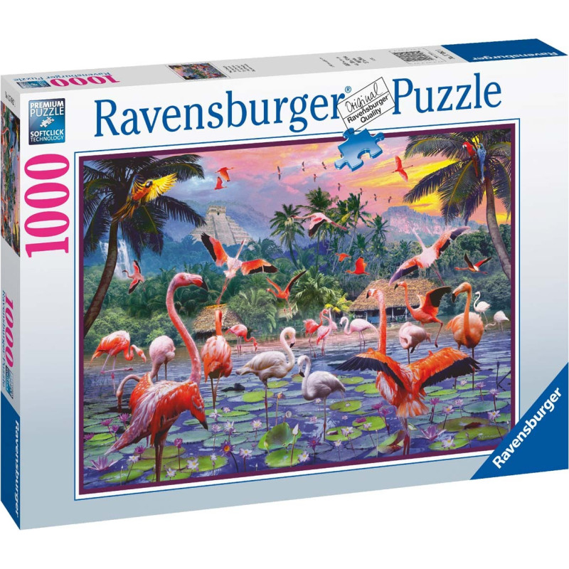 Ravensburger Puzzle Pink Flamingos 1000p 17082