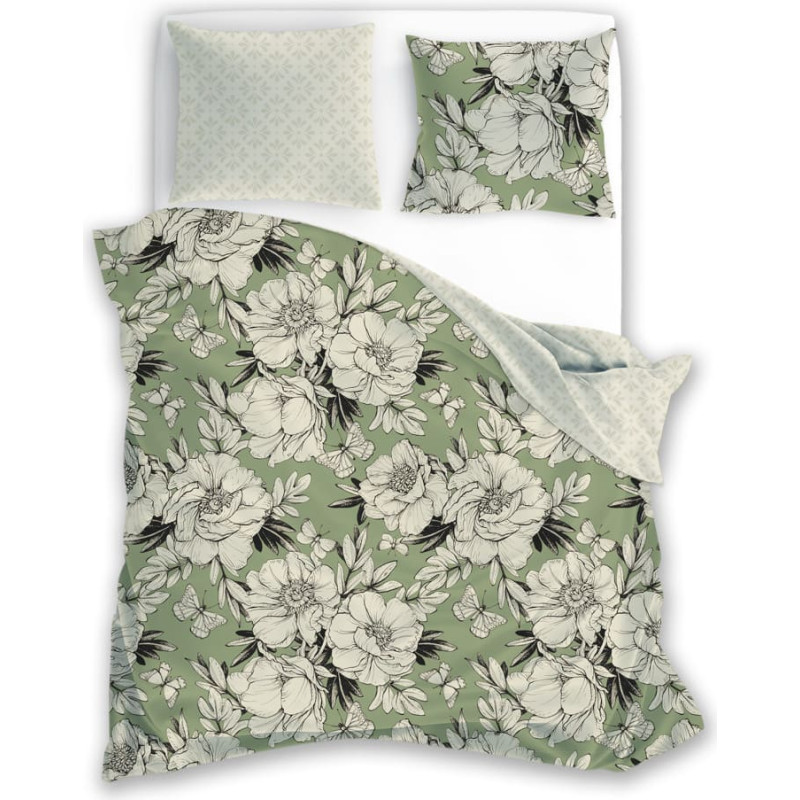 BEDDING SET FLOWERY 002 160X200+2X70X80 COTTON.