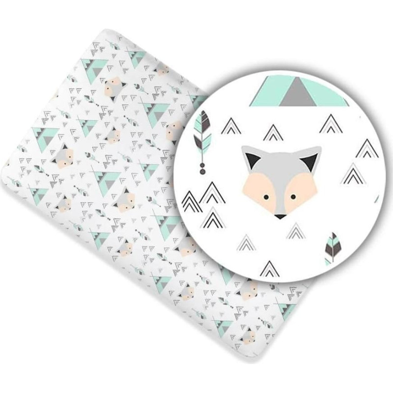 Ankras bed sheet with elastic band 120x60 fox mint