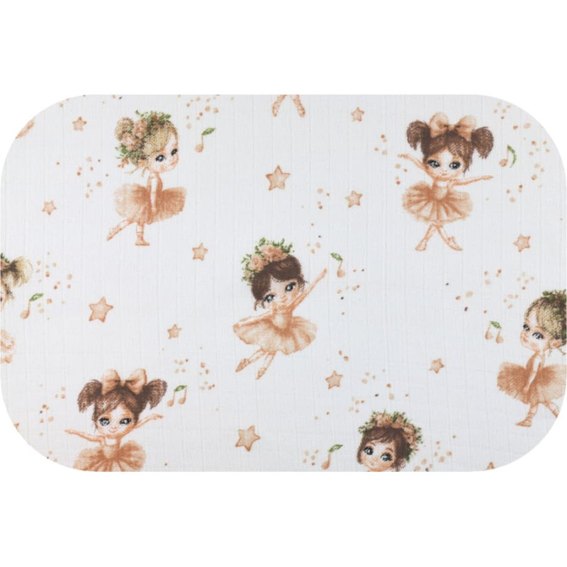 Ega Kids autiņš - 29675 - TETRA PRINT - EGA - SWEET BALLERINAS -  izmērs 70x80 cm