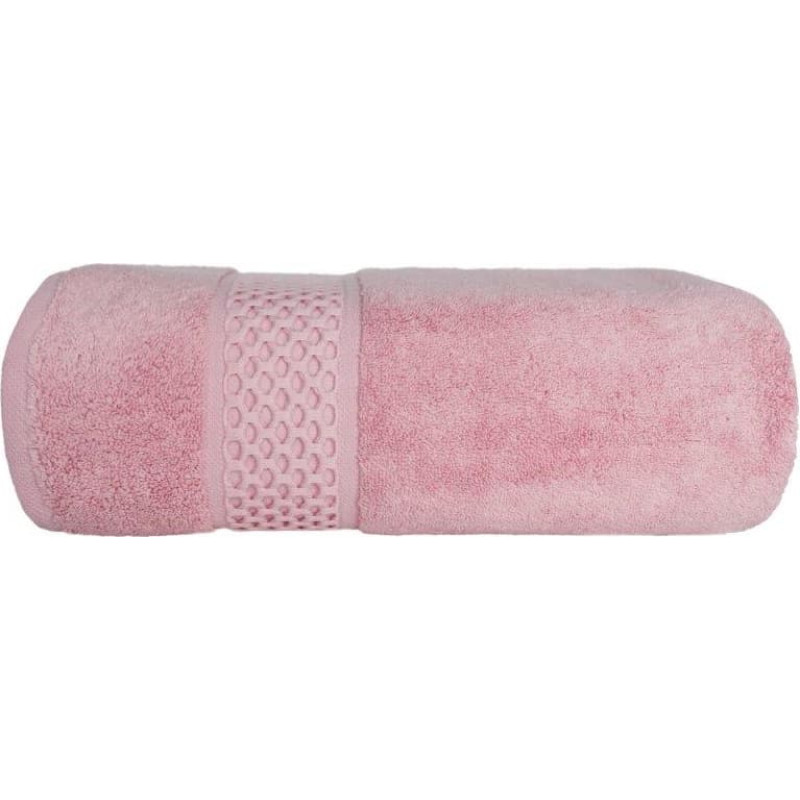 RĘCZNIK RETE 70X140 FROTTE RÓŻ 650G. BAW.PRZĘDZA DWUPĘTELKOWA SOFT TOUCH 24/2