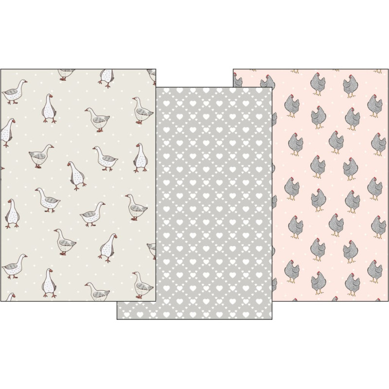 ŚCIERKA KPL.3 SZT 40X60 KUKE 021 PTAKI BAW.