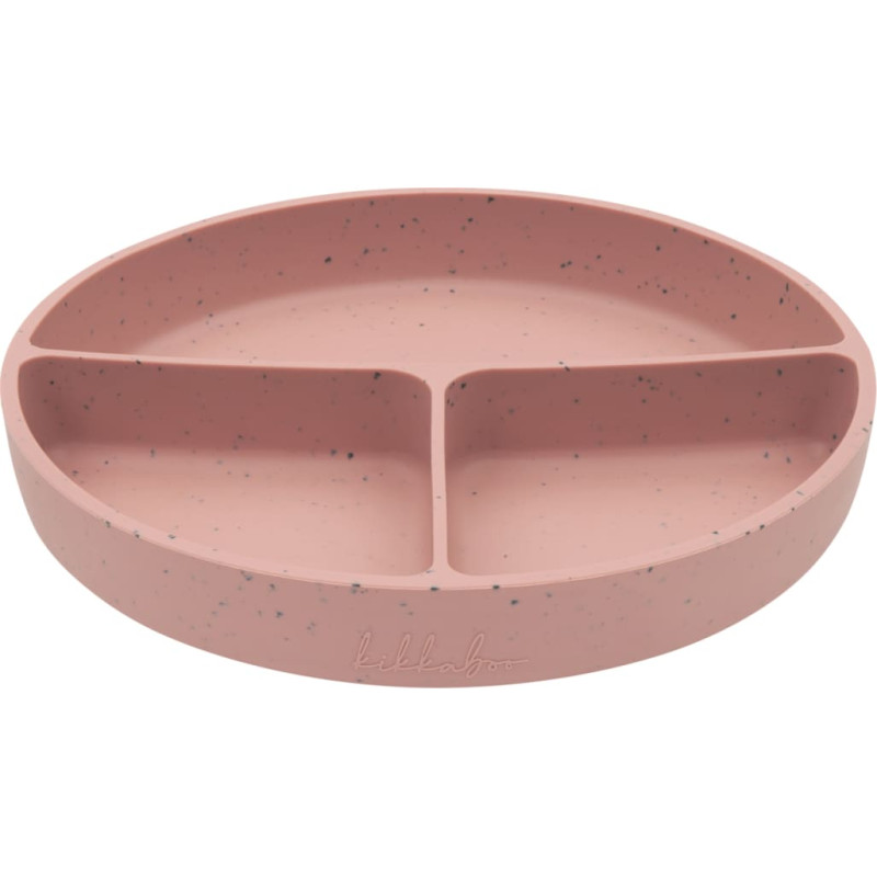 KIKKABOO Platinum šķīvis ar piesūcekni no silikona Blush